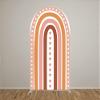 Aerdce Boho Rainbows Arched Backdrop Covers for Groovy Birthday Parties Decoration Arched Backdrop Stand Cover Chiara Backdrops Bohemian Girl 1st Birthday Arched Props view 2