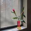 Bobbird Colorful Crystal Square Column vase Acrylic vase Flower Arrangement Art Fireplace Bedroom Kitchen Center Decoration Desk (Blue Green) view 2