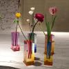 Bobbird Colorful Crystal Square Column vase Acrylic vase Flower Arrangement Art Fireplace Bedroom Kitchen Center Decoration Desk (Blue Green) view 3