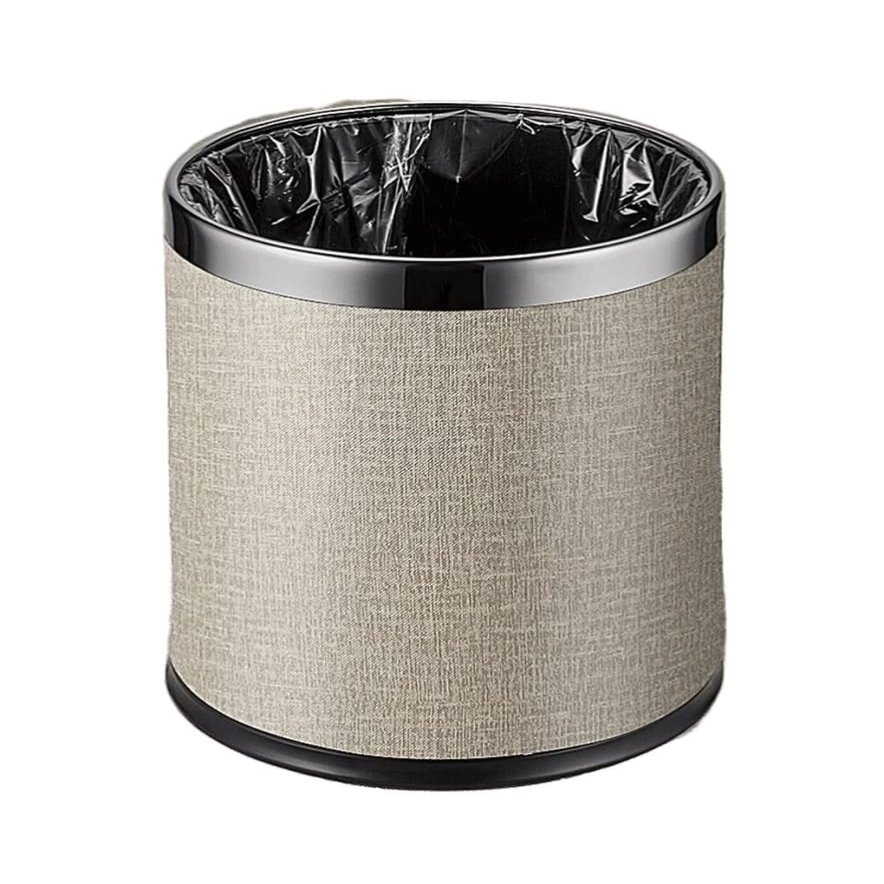 KYUSAR Trash Can Garbage Bin Round Trash Can for Kitchen Bathroom Office 10L Capacity Waste Bins Recycling Bins (Color : C)