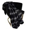 Plutus Brands Black Graphite Furever Faux Fur Luxury Throw Blanket view 1