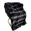 Plutus Brands Black Graphite Furever Faux Fur Luxury Throw Blanket view 3