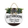 11x11In Wash Your Hands Sign,Funny Bathroom Signs Decor,Modern Farmhouse Home Bathroom Decor,Half Bath Toilet Decoration or Guest Restroom Wooden Wall Accent view 1