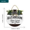 11x11In Wash Your Hands Sign,Funny Bathroom Signs Decor,Modern Farmhouse Home Bathroom Decor,Half Bath Toilet Decoration or Guest Restroom Wooden Wall Accent view 2