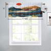 Abstract Red Sun Mountain Valance Curtains 54x18inch1Pcs Country Kitchen Curtains for Small Window Bathroom Farmhouse view 2