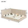 Bellemave Full Size Upholstered Daybed, Mid Century Day Bed Frame with A Backrest and Armrest, Velvet Corner Beds for Living Room, Bedroom, Beige view 2