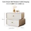 Smart Nightstand with USB Charging Station,Side Table With Drawer,Bedside Storage Cabinet for Bedroom,Upper Rotatable,Modern Solid Wood Bedside Table,for Living Room,Sofa,Office Multi-color Optional ( view 2