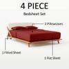 Real 800-Thread-Count, 100% Egyptian Cotton |Short Queen Size, Burgundy Color| 4 PC Sheet Set, 800TC Egypt Long Staple Cotton, Made to Fit Upto 12" Deep Pockets Hotel Quality Soft Silky Sateen Weave view 4