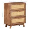 CUMYZO Sideboard 24"x13.8"x29.9" Solid Mango Wood 23.4kg/51.48ib Buffets & Sideboards view 2