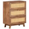 CUMYZO Sideboard 24"x13.8"x29.9" Solid Mango Wood 23.4kg/51.48ib Buffets & Sideboards view 3