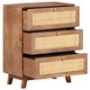 CUMYZO Sideboard 24"x13.8"x29.9" Solid Mango Wood 23.4kg/51.48ib Buffets & Sideboards view 4