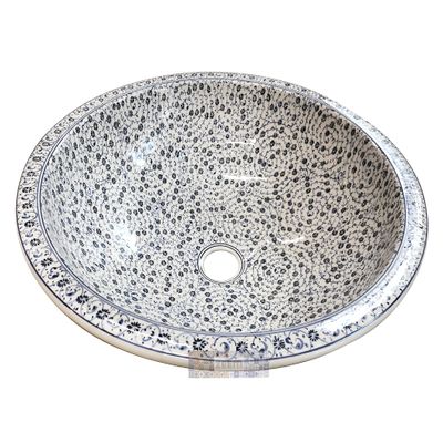 Bathroom Blue Spiral Vessel Sink, Spiral Pattern Washbasin, Modern Design Solid Surface Basin, Ceramic Laundry Basin, Bathroom Inspiration