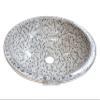 Bathroom Blue Spiral Vessel Sink, Spiral Pattern Washbasin, Modern Design Solid Surface Basin, Ceramic Laundry Basin, Bathroom Inspiration view 1