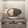 Bathroom Blue Spiral Vessel Sink, Spiral Pattern Washbasin, Modern Design Solid Surface Basin, Ceramic Laundry Basin, Bathroom Inspiration view 3