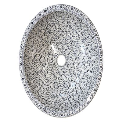 Bathroom Blue Spiral Vessel Sink, Spiral Pattern Washbasin, Modern Design Solid Surface Basin, Ceramic Laundry Basin, Bathroom Inspiration