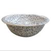 Bathroom Blue Spiral Vessel Sink, Spiral Pattern Washbasin, Modern Design Solid Surface Basin, Ceramic Laundry Basin, Bathroom Inspiration view 2