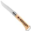 Opinel No. 10 Stainless Steel Corkscrew Wine and Cheese Folding Knife, Integrated Corkscrew + Bottle Opener, Beechwood Handle - Picnic Pocket Knife Made in France (Updated Version) view 1