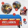 Transformers Birthday Party Supplies | Serves 16 Guests | Transformers Party Supplies | Transformer Dinner & Cake Plates, Napkins, Tablecover, Button | Officially Licensed view 2