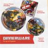 Transformers Birthday Party Supplies | Serves 16 Guests | Transformers Party Supplies | Transformer Dinner & Cake Plates, Napkins, Tablecover, Button | Officially Licensed view 4