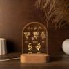 Grandma's Garden, Personalized Night Light with Birth Flower Design w/Up to 7 Grandkids' Names, Custom with Any Text - Mothers Day Gifts for Grandma, Custom Engraved Gifts for Grandma - 3 Names view 2