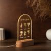 Grandma's Garden, Personalized Night Light with Birth Flower Design w/Up to 7 Grandkids' Names, Custom with Any Text - Mothers Day Gifts for Grandma, Custom Engraved Gifts for Grandma - 3 Names view 4