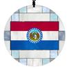 Missouri Christmas Ornament - Faux Stained Glass Design Effect Featuring State Flag - 2026 Hanging Acrylic Disc Decoration for Tree - Unique and Home Decor view 1