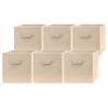13 Inch Cube Storage Bins - 6 Pack - Large, Dual Handles, Foldable | 13x13 Fabric Bins for Organizing Closet, Clothes and Toys view 1