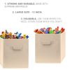 13 Inch Cube Storage Bins - 6 Pack - Large, Dual Handles, Foldable | 13x13 Fabric Bins for Organizing Closet, Clothes and Toys view 3