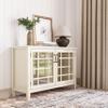 SIMPLIHOME Connaught Solid Wood 46 Inch Wide Traditional Low Storage Cabinet in Antique White, for The Living Room, Entryway and Family Room view 2