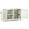 SIMPLIHOME Connaught Solid Wood 46 Inch Wide Traditional Low Storage Cabinet in Antique White, for The Living Room, Entryway and Family Room view 4