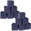 Casafield Set of 12 Collapsible Fabric Cube Storage Bins, Navy Blue - 11" Foldable Cloth Baskets for Shelves, Cubby Organizers & More view 1
