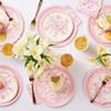 Coterie Decorative Paper Plates (Set of 10 Large Plates) - Pink Floral and White for Bridal/Baby Shower and More - Tea Party Supplies | 9.25 Fancy Plates view 2