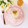 Coterie Decorative Paper Plates (Set of 10 Large Plates) - Pink Floral and White for Bridal/Baby Shower and More - Tea Party Supplies | 9.25 Fancy Plates view 4