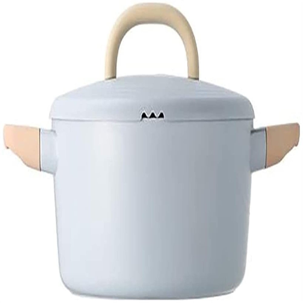 BOMMEL Pots,Saucepan Cooking Pot Small Sauce Non-Stick Granite Coating Small Pot Soup Pot with Double Wooden Handle Lid