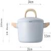 BOMMEL Pots,Saucepan Cooking Pot Small Sauce Non-Stick Granite Coating Small Pot Soup Pot with Double Wooden Handle Lid view 2