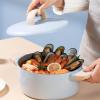 BOMMEL Pots,Saucepan Cooking Pot Small Sauce Non-Stick Granite Coating Small Pot Soup Pot with Double Wooden Handle Lid view 4