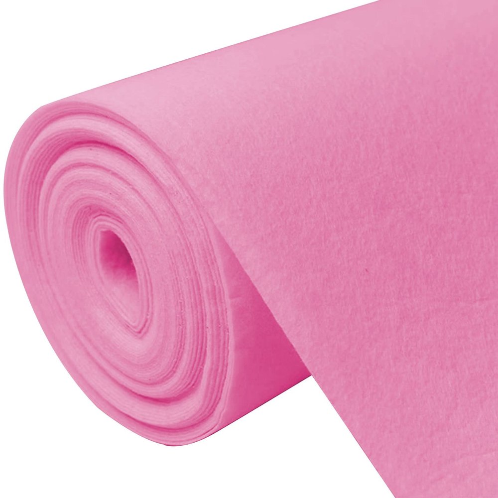 Pink Aisle Runners for Weddings, 2mm Aisle Carpet Runner Non-Slip Polyester Runway Rug for Beach Party Decoration Event Ceremony Walkway Carpet Roll, Cuttable (Size : 1x10m)