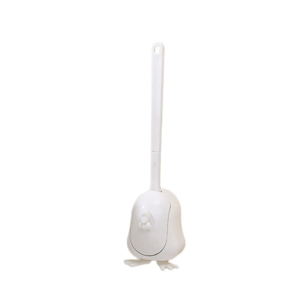 Wall Mounted Toilet Brush and Holder Set Plastic Long Handle Toilet Cleaning Brush Floor Silicone Toilet Bowl Brush