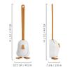 Wall Mounted Toilet Brush and Holder Set Plastic Long Handle Toilet Cleaning Brush Floor Silicone Toilet Bowl Brush view 2