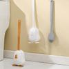 Wall Mounted Toilet Brush and Holder Set Plastic Long Handle Toilet Cleaning Brush Floor Silicone Toilet Bowl Brush view 3