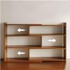 Bookshelf Bookshelf, 3-Tier Wooden Shelf Bookcase Width-Adjustable Storage Organizer Rack for Home Office, Living Room, Kitchen, BedroomWhite Bookcase Storage Rack (Size : L60-120xD17xH80cm) view 4