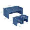 ECR4Kids Tri-Me Table and Cube Chair Set, Multipurpose Furniture, Navy, 3-Piece view 2