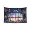 Baxozud Retro Windows Home decoration,Tapestry Psychedelic Tapestry Wall hanging Bedding Tapestry view 2