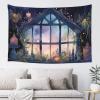 Baxozud Retro Windows Home decoration,Tapestry Psychedelic Tapestry Wall hanging Bedding Tapestry view 3