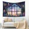 Baxozud Retro Windows Home decoration,Tapestry Psychedelic Tapestry Wall hanging Bedding Tapestry view 4