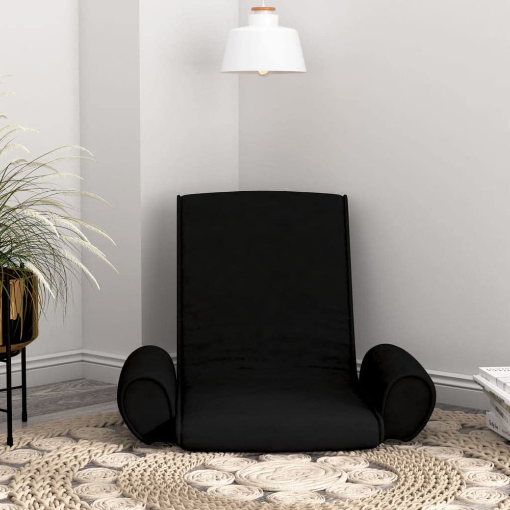 CUMYZO Folding Floor Chair Black Fabric 4.84kg/10.65ib Floor Chairs
