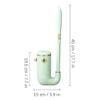 ROHNES Disposable Toilet Brush and Holder Replaceable Brush Head Toilet Cleaning Brush Set Home Toilet Bowl Brush for Bathroom view 2