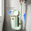 ROHNES Disposable Toilet Brush and Holder Replaceable Brush Head Toilet Cleaning Brush Set Home Toilet Bowl Brush for Bathroom view 4