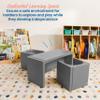 ECR4Kids Tri-Me Table and Cube Chair Set, Multipurpose Furniture, Dark Grey, 3-Piece view 3
