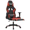 CUMYZO Massage Gaming Chair with Footrest Black&Red Faux Leather 16.6kg/36.52ib Gaming Chairs view 3